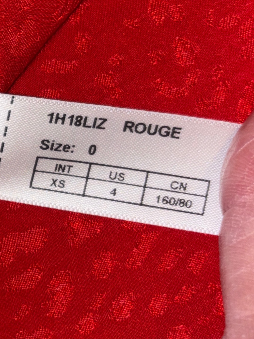 ba&sh Red Tonal Pattern Blouse – Size 4 - Picture 10 of 11